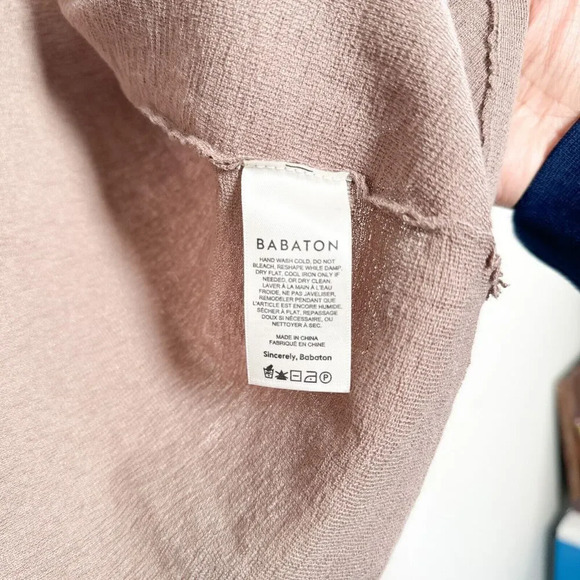 Aritzia Babaton Lucida Open Front Cardigan Long Sweater XS Brown Lightweight - Picture 6 of 10